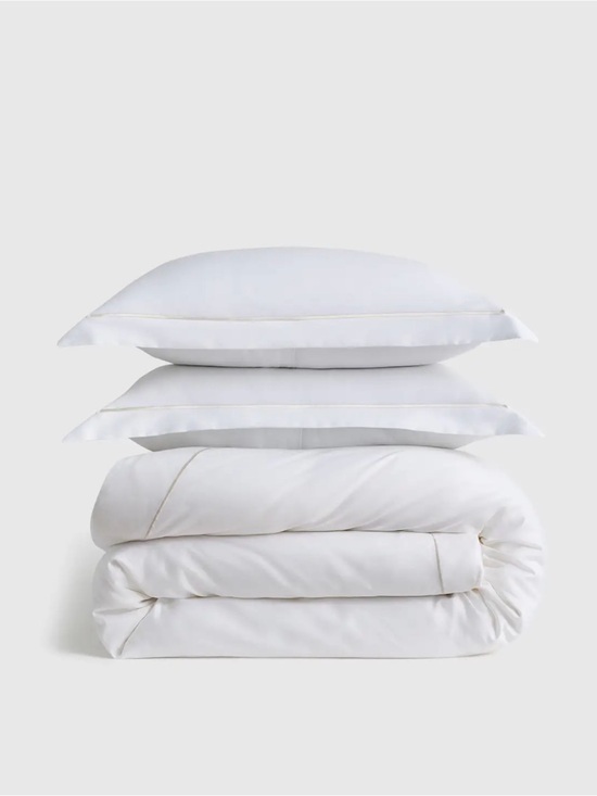 Quince Other - Quince Signature Giza Cotton Sateen
Embroidered Duvet Cover Set